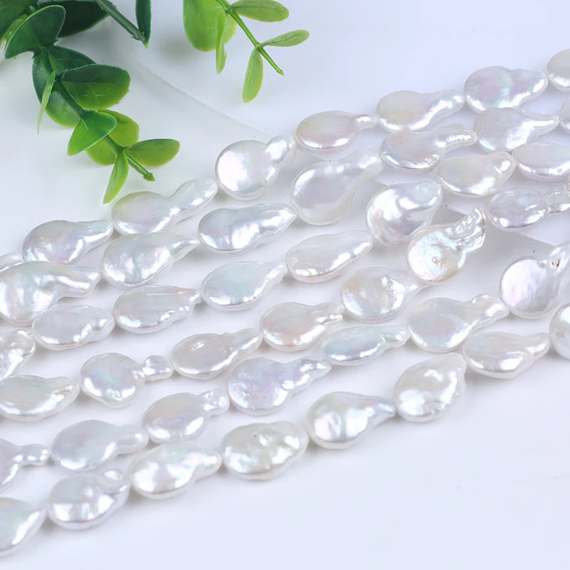 13-14mm Coin Tail Freshwater Pearl Strand for Jewelry Making