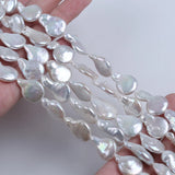 13-14mm Coin Tail Freshwater Pearl Strand for Jewelry Making