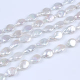 13-14mm Coin Tail Freshwater Pearl Strand for Jewelry Making