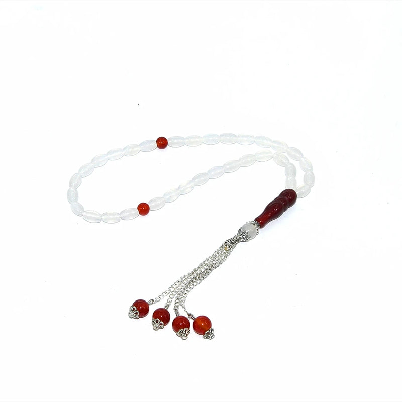 6*9mm Red Agate Beads Muslim Prayer Taisbyha 33 Count Stone Counter
