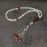 6*9mm Red Agate Beads Muslim Prayer Taisbyha 33 Count Stone Counter