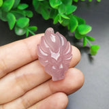Agate Chalcedony Nine-tails Fox Jade Pendant Lucky Prosperous Marriage