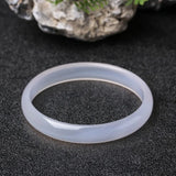 Natural Agate Hand-carved Wide Band Children's Bracelet Jewelry