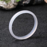 Natural Agate Hand-carved Wide Band Children's Bracelet Jewelry