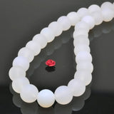 Natural Agate Matte Round Loose Beads Gemstone Bracelet Necklace DIY