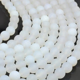 Natural Agate Matte Round Loose Beads Gemstone Bracelet Necklace DIY