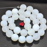 Natural Agate Matte Round Loose Beads Gemstone Bracelet Necklace DIY