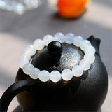 Natural Agate Round Beads Bracelet Ice-like Gift