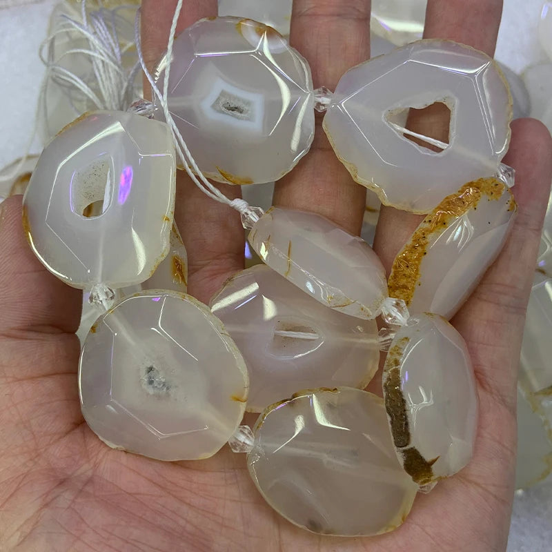 Natural Agate Stone Beads 15'' Irregular DIY Loose Beads For Jewelry Making