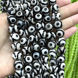 Natural Agates Stone Tibetan Dzi Eyes Round Loose Beads 6-12MM