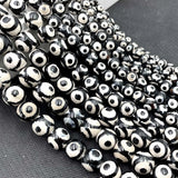 Natural Agates Stone Tibetan Dzi Eyes Round Loose Beads 6-12MM