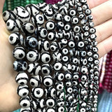 Natural Agates Stone Tibetan Dzi Eyes Round Loose Beads 6-12MM