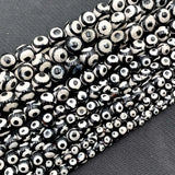 Natural Agates Stone Tibetan Dzi Eyes Round Loose Beads 6-12MM
