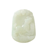 Hand Carved Natural Animal Jade Pendant Necklace with Chain