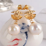 Baroque Pearl Earrings Bohemia Classic Jewelry Wedding Dangle