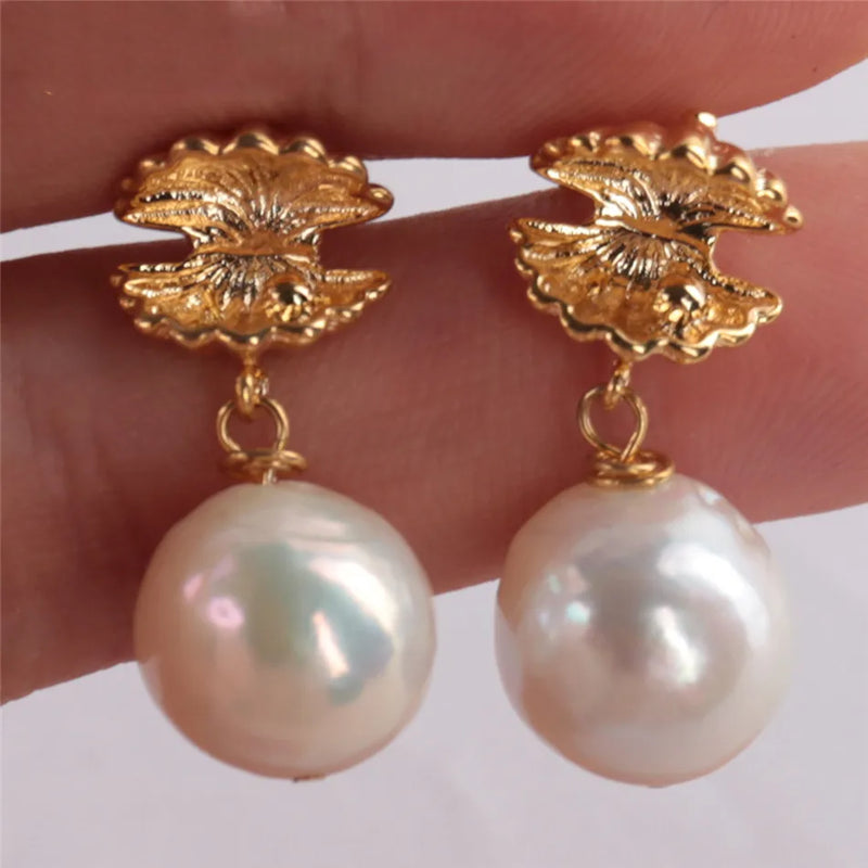 Baroque Pearl Earrings Bohemia Classic Jewelry Wedding Dangle