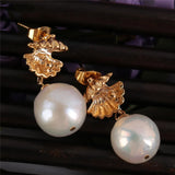 Baroque Pearl Earrings Bohemia Classic Jewelry Wedding Dangle