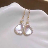 Baroque Pearls Earrings 18k Hook Eardrop Holiday Jewelry