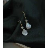 Baroque Pearls Earrings 18k Hook Eardrop Holiday Jewelry