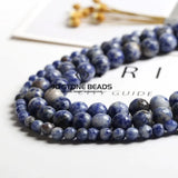 Matte Natural Sodalite Gemstone Beads Bracelet 4/6/8/10/12mm