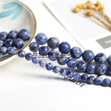 Matte Natural Sodalite Gemstone Beads Bracelet 4/6/8/10/12mm