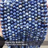 Matte Natural Sodalite Gemstone Beads Bracelet 4/6/8/10/12mm