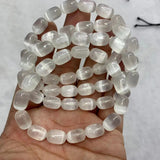 Natural Calcite/Selenite Stone Beads Cat Eye Gemstone Bracelet Gift