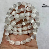 Natural Calcite/Selenite Stone Beads Cat Eye Gemstone Bracelet Gift