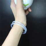 Chalcedony Agate Round Bracelet Hand-Carved Lucky Amulet for Women Men