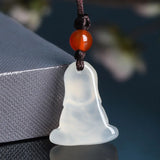Chalcedony Jade Agate Buddhism Pendant Necklace Charm Jewelry