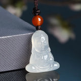 Chalcedony Jade Agate Buddhism Pendant Necklace Charm Jewelry
