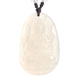 Chalcedony Guanyin Bodhisattva Pendant Zodiac Rat Necklace