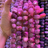 Cherry Quartz Beads 15'' Faceted Irregular Loose Beads
