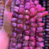 Cherry Quartz Beads 15'' Faceted Irregular Loose Beads
