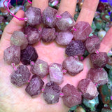 Cherry Quartz Beads 15'' Faceted Irregular Loose Beads