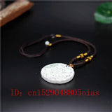 Chinese Jade Bat Pendant Necklace Double-sided Hollow Carved Amulet