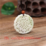 Chinese Jade Bat Pendant Necklace Double-sided Hollow Carved Amulet