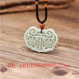 Chinese Jade Bat Pendant Flower Necklace Charm Jewelry