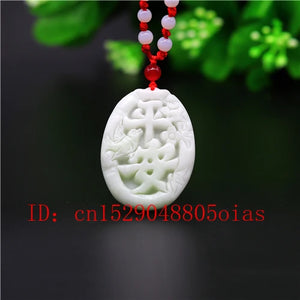 Chinese Jade Bird Pendant Necklace Charm Jewellery for Men Women