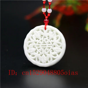 Chinese Jade Five Bat Pendant Necklace Charm Jewelry Carved Amulet Accessory