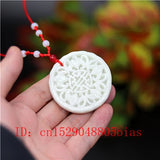 Chinese Jade Five Bat Pendant Necklace Charm Jewelry Carved Amulet Accessory