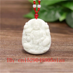 Natural Chinese Jade Guanyin Pendant Necklace Charm Jewellery