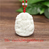 Natural Chinese Jade Guanyin Pendant Necklace Charm Jewellery