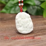 Natural Chinese Jade Guanyin Pendant Necklace Charm Jewellery