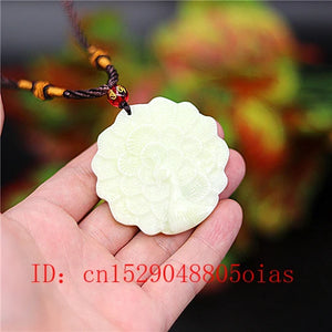 Chinese Jade Peacock Pendant Necklace Charm Jewelry