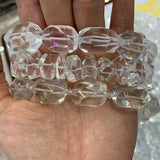 Natural Clear Quartz Crystal Beads 15'' Irregular DIY Loose Beads Jewelry Making