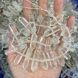 Natural Clear Quartz Crystal Beads 15'' Irregular DIY Loose Beads Jewelry Making