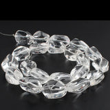 Natural Clear Rock Quartz Beads 15'' Irregular Crystal DIY Loose Beads