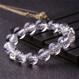 Natural Cracked Crystal Round Bracelet 8/10mm DIY Necklace