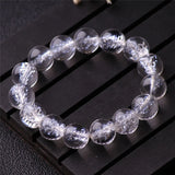 Natural Cracked Crystal Round Bracelet 8/10mm DIY Necklace
